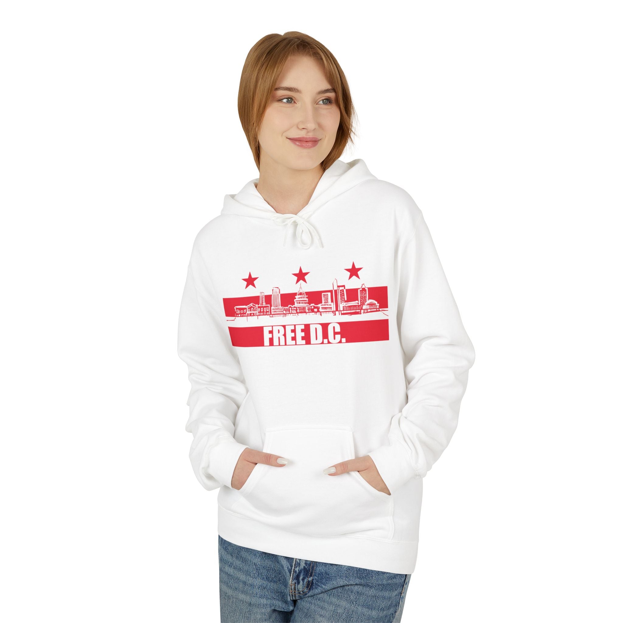 Free DC Hand-Drawn Washington DC Skyline Hoodie I Anti-Trump Fuck ICE