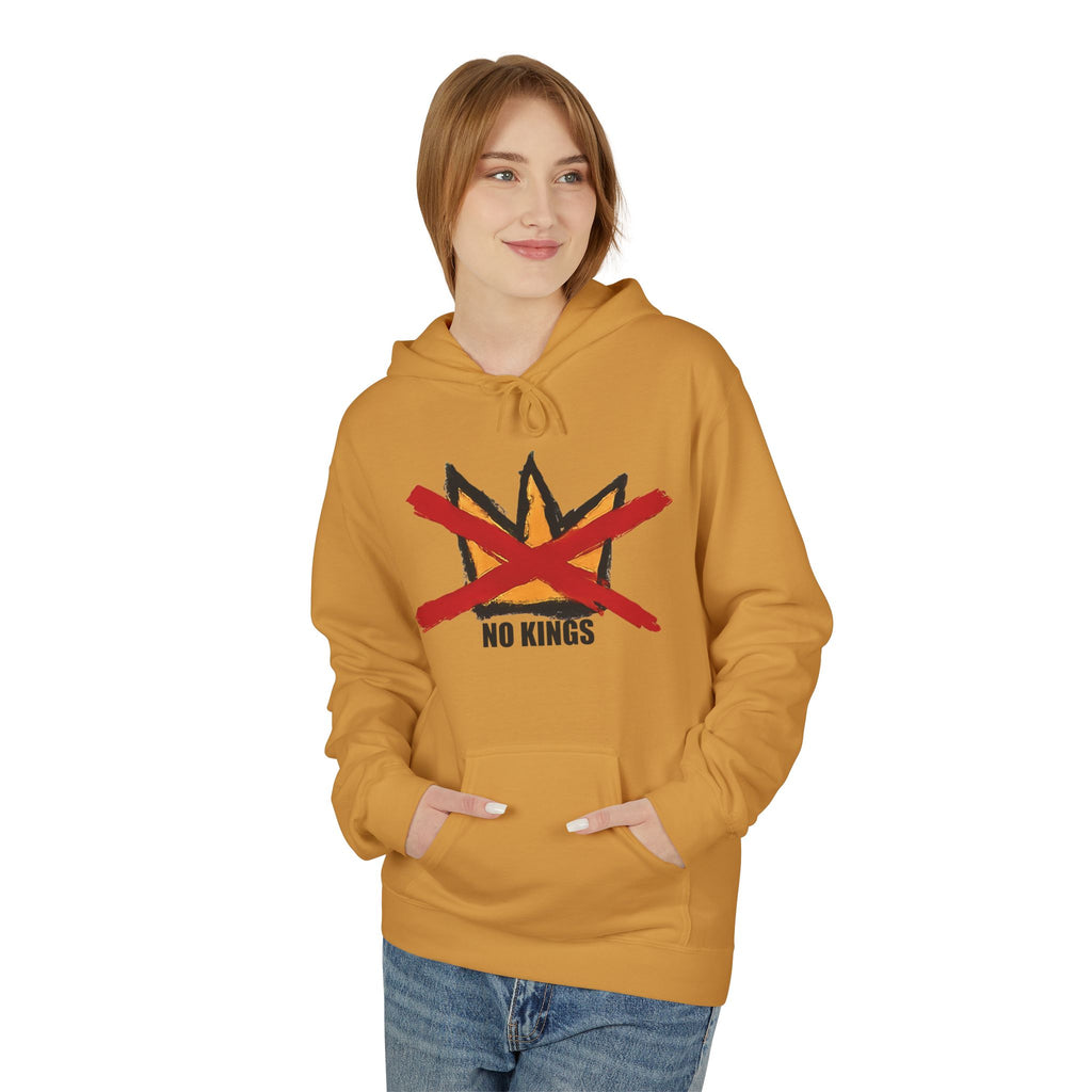 No Kings Hand-Drawn Graphic Hoodie | Includes No Kings sticker