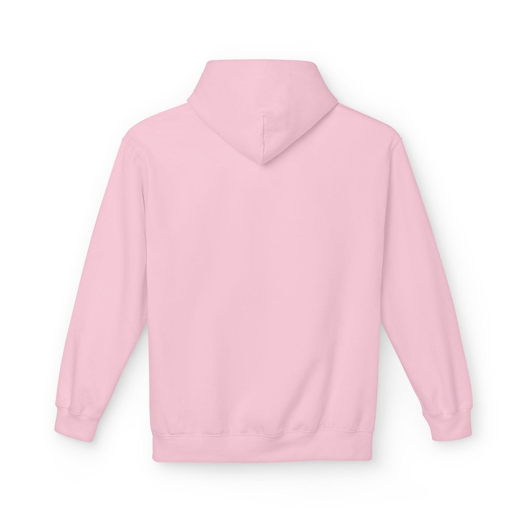 FDT minimalist text Hoodie | Small chest logo, white pullover