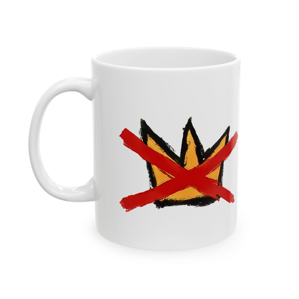 No Kings March Protest Ceramic Mug,  Hand-Drawn (11oz, 15oz)