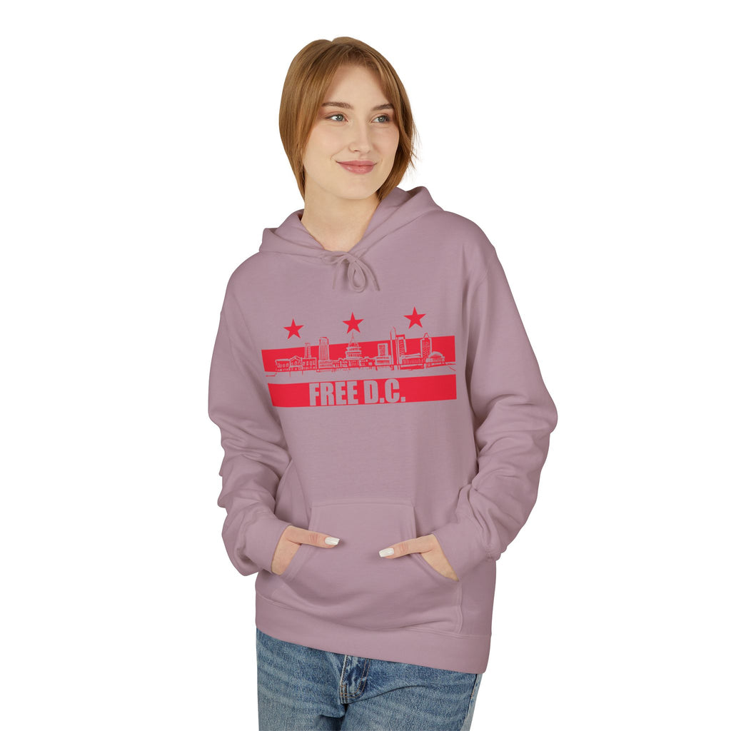 Free DC Hand-Drawn Washington DC Skyline Hoodie I Anti-Trump Fuck ICE