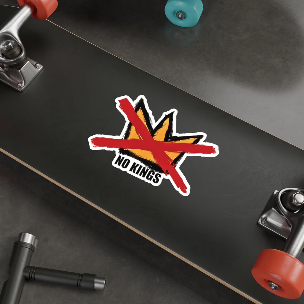 No Kings Hand-drawn Die-Cut Sticker - Artist Made!