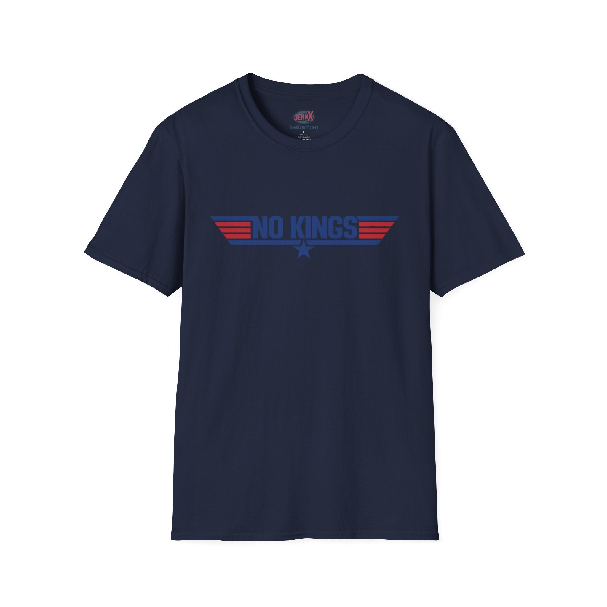 No Kings Top Gun movie logo parody graphic tee | Political Humor