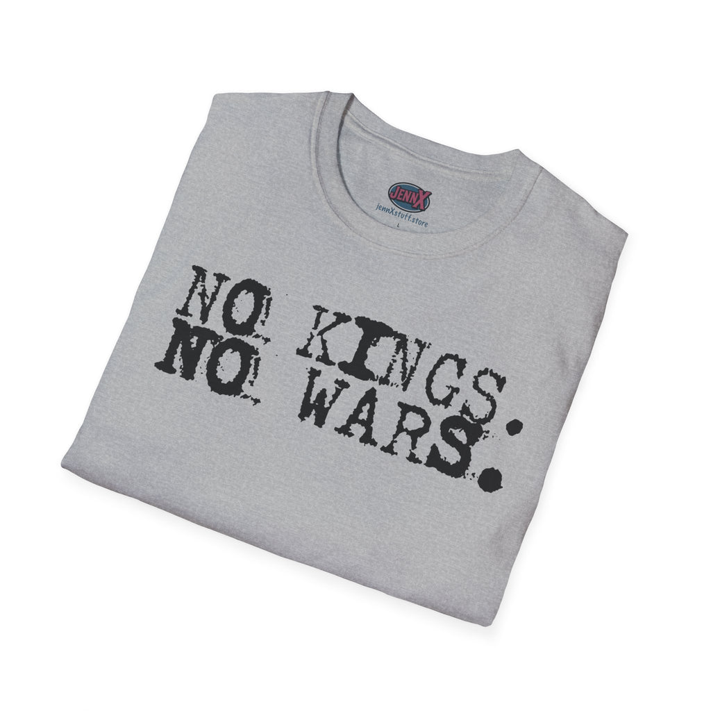 no kings no wars typography T-Shirt | politics protest shirt