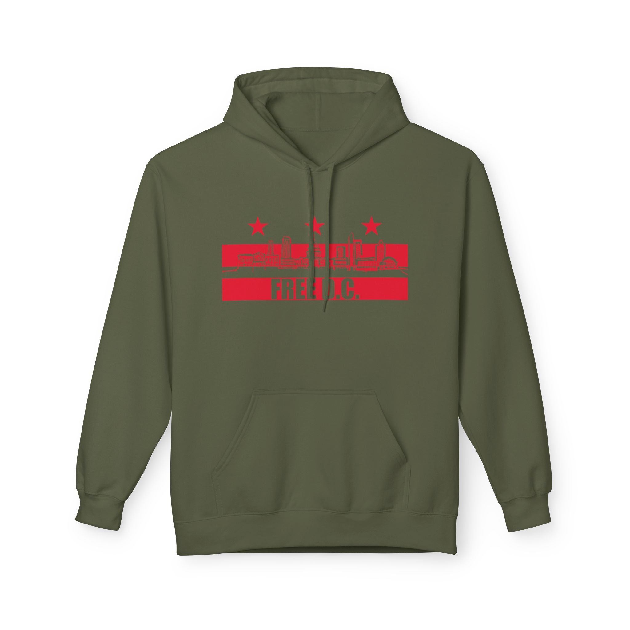 Free DC Hand-Drawn Washington DC Skyline Hoodie I Anti-Trump Fuck ICE