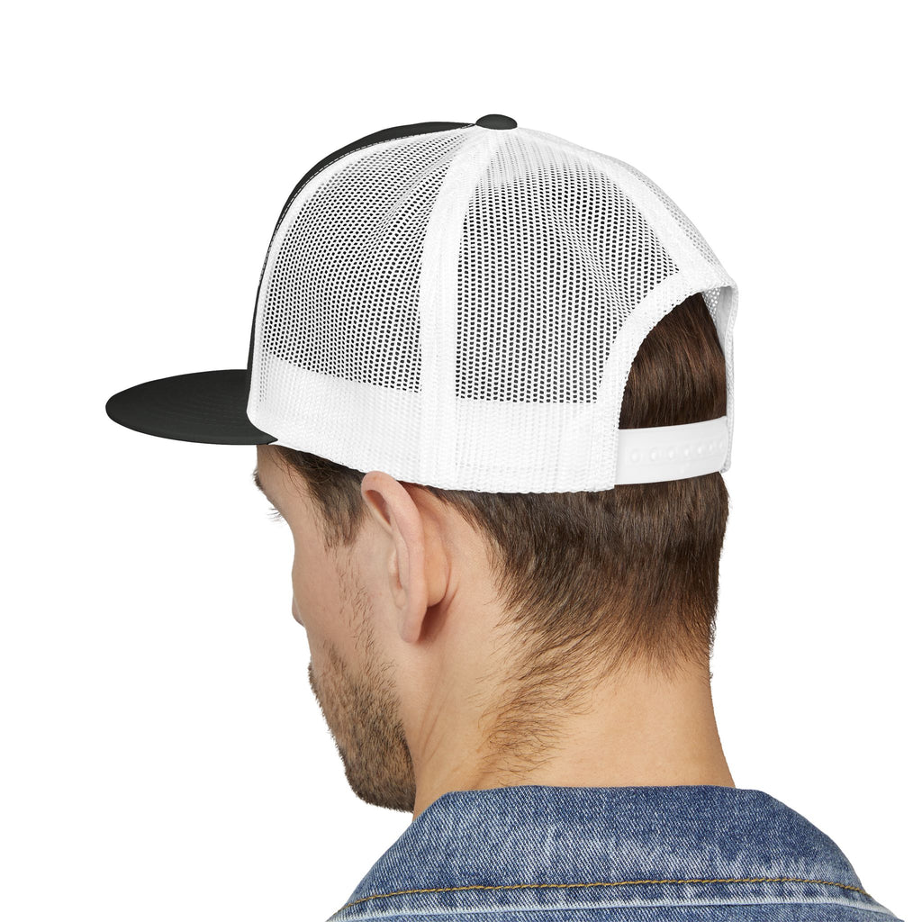 No Kings flame skull embroidery Trucker Cap | 5-panel mesh hat