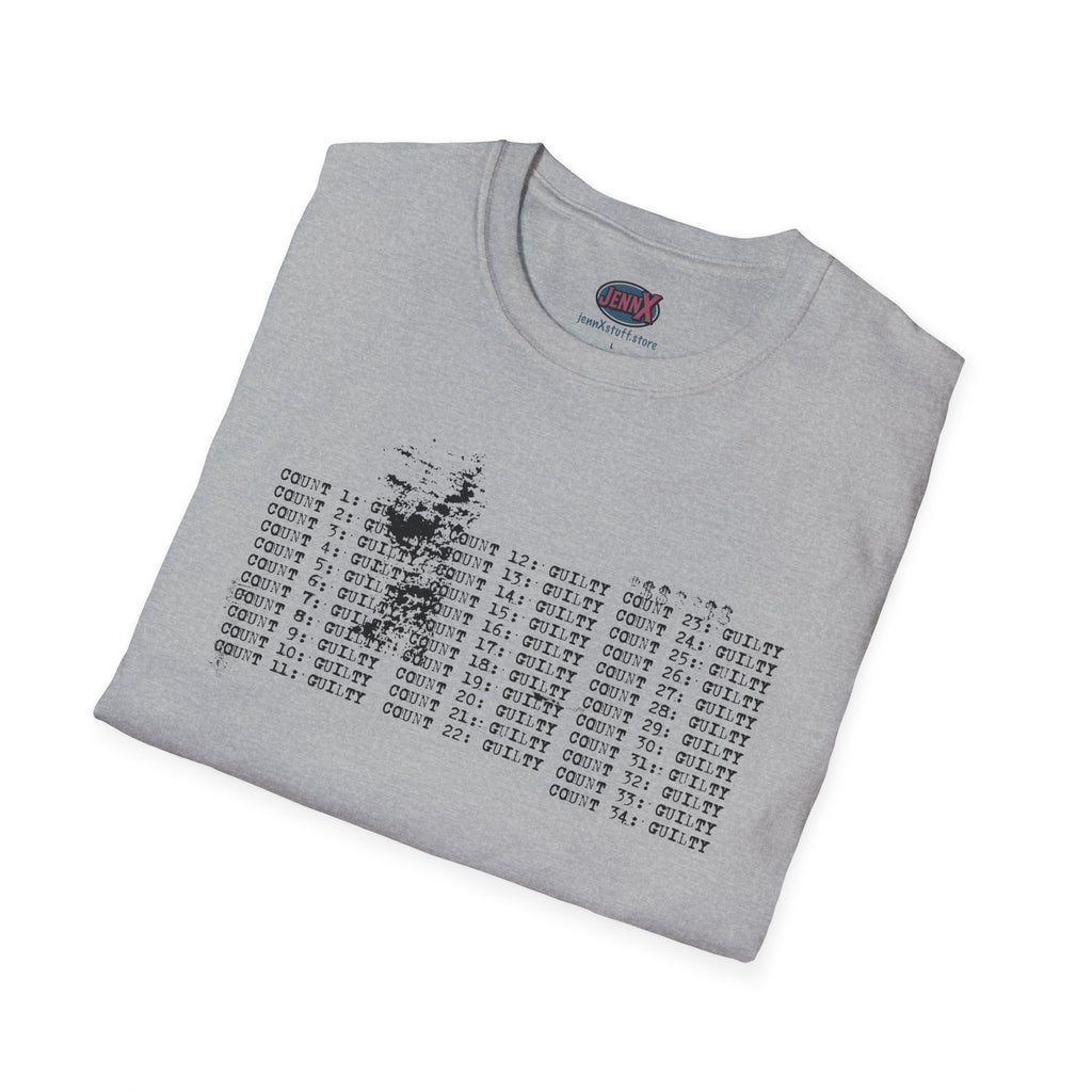 34 Felonies Trump Guilty Shirt I Thoughtful Typography Design