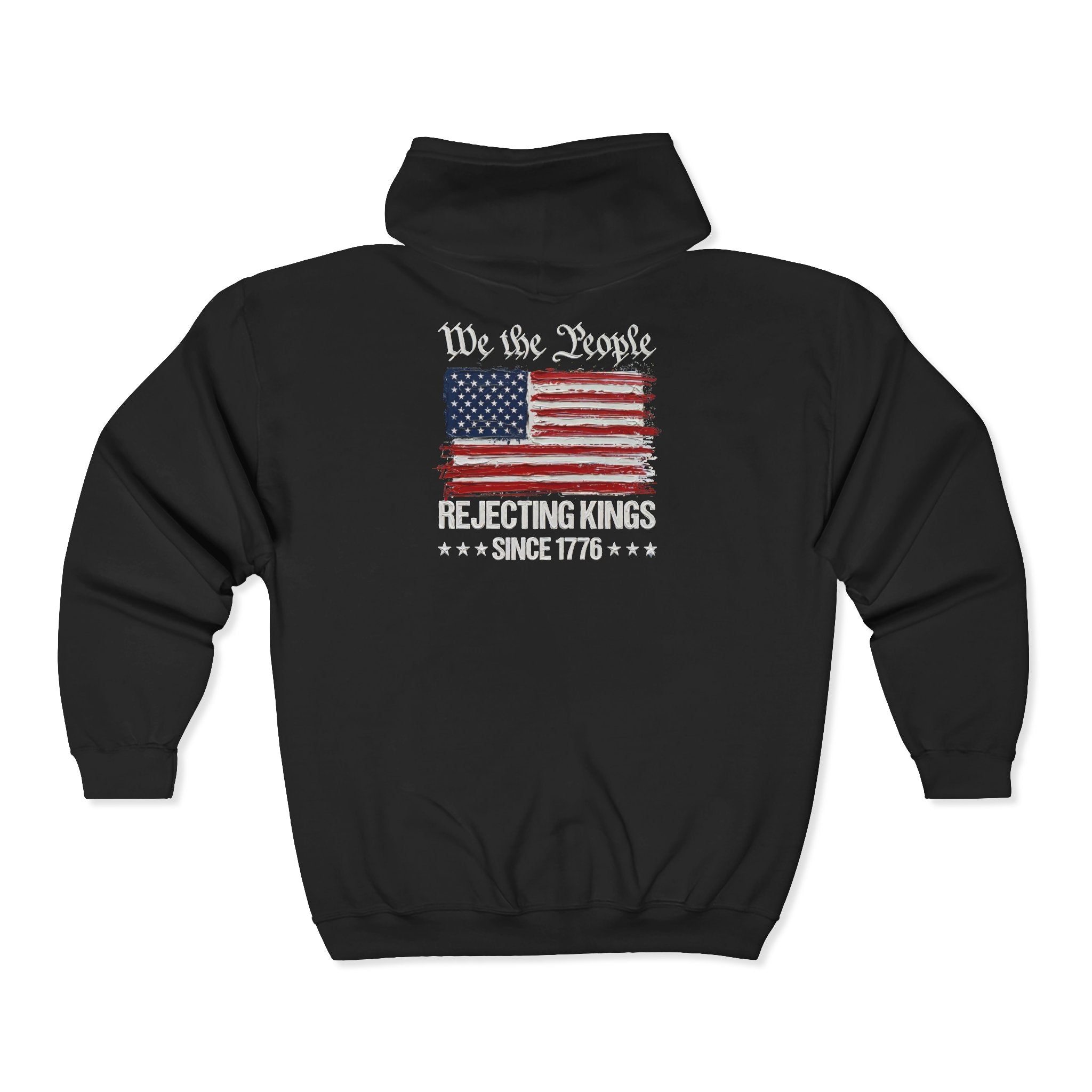 No Kings Hoodie | Rejecting Kings American Flag Constitution Graphic Hoodie