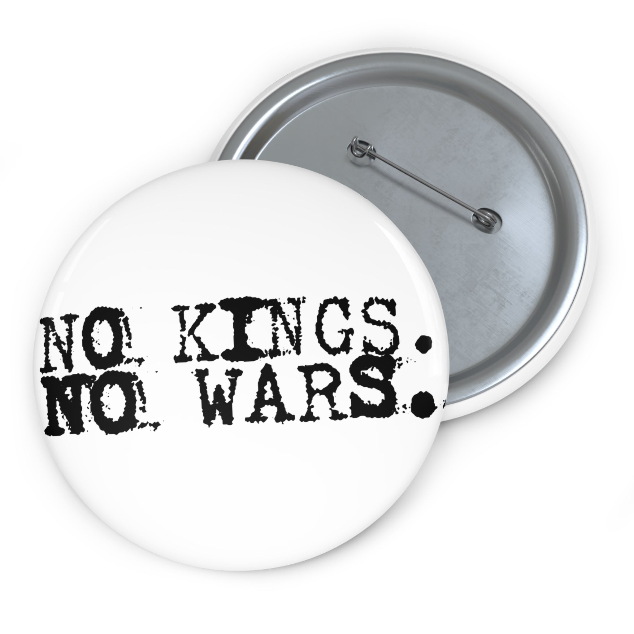 No Kings No Wars pin button | Trump protest