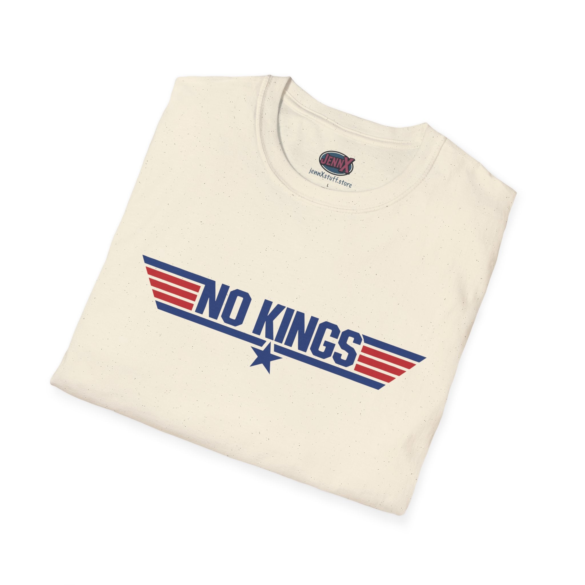 No Kings Top Gun movie logo parody graphic tee | Political Humor