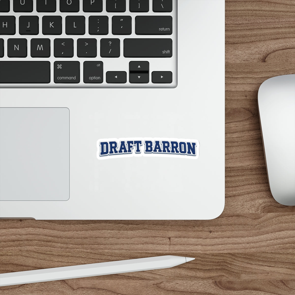 Draft Barron Sticker | Die Cut Text Sticker, Collegiate Lettering Decal