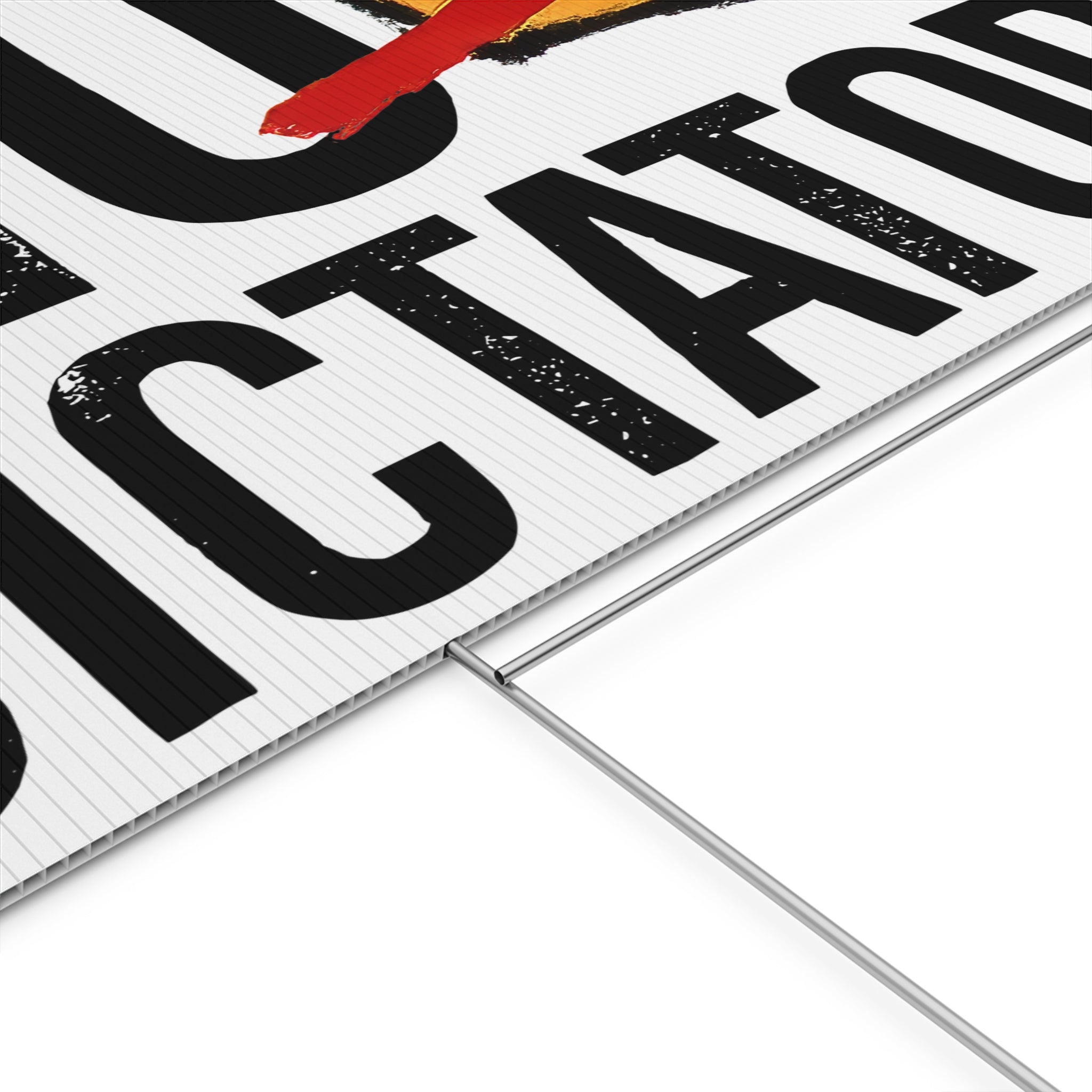 No Dictators Plastic Yard Sign | Light No Kings Protest Sign
