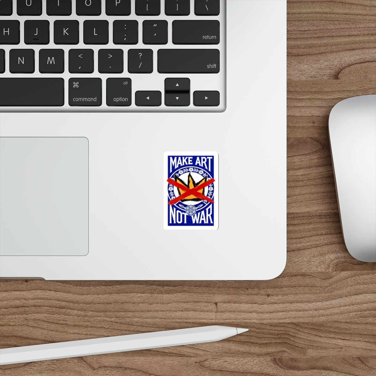 Make Art Not War Sticker | Peace Protest Die-Cut Sticker