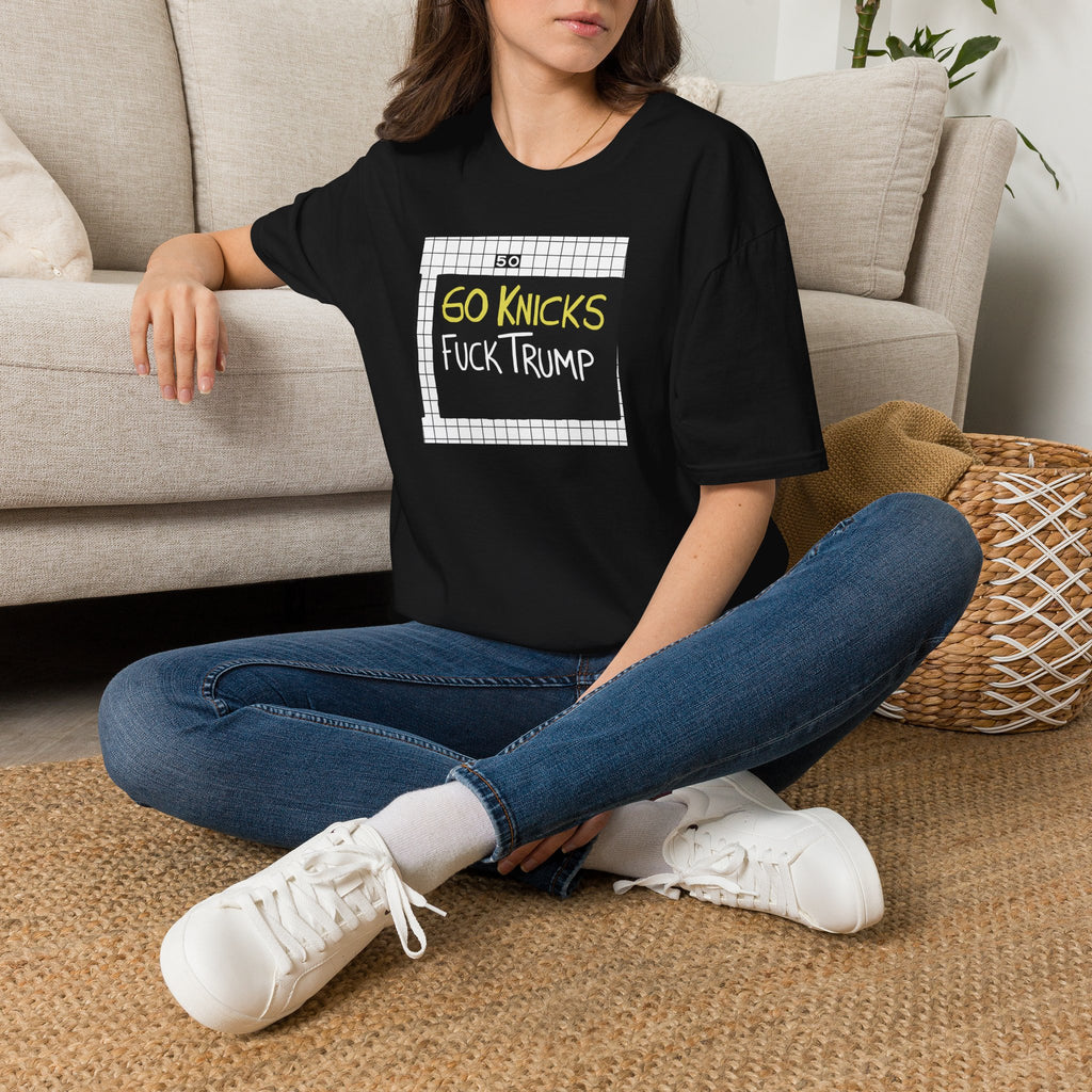 Go Knicks Fuck Trump softstyle tee shirt  I New York Basketball Fan