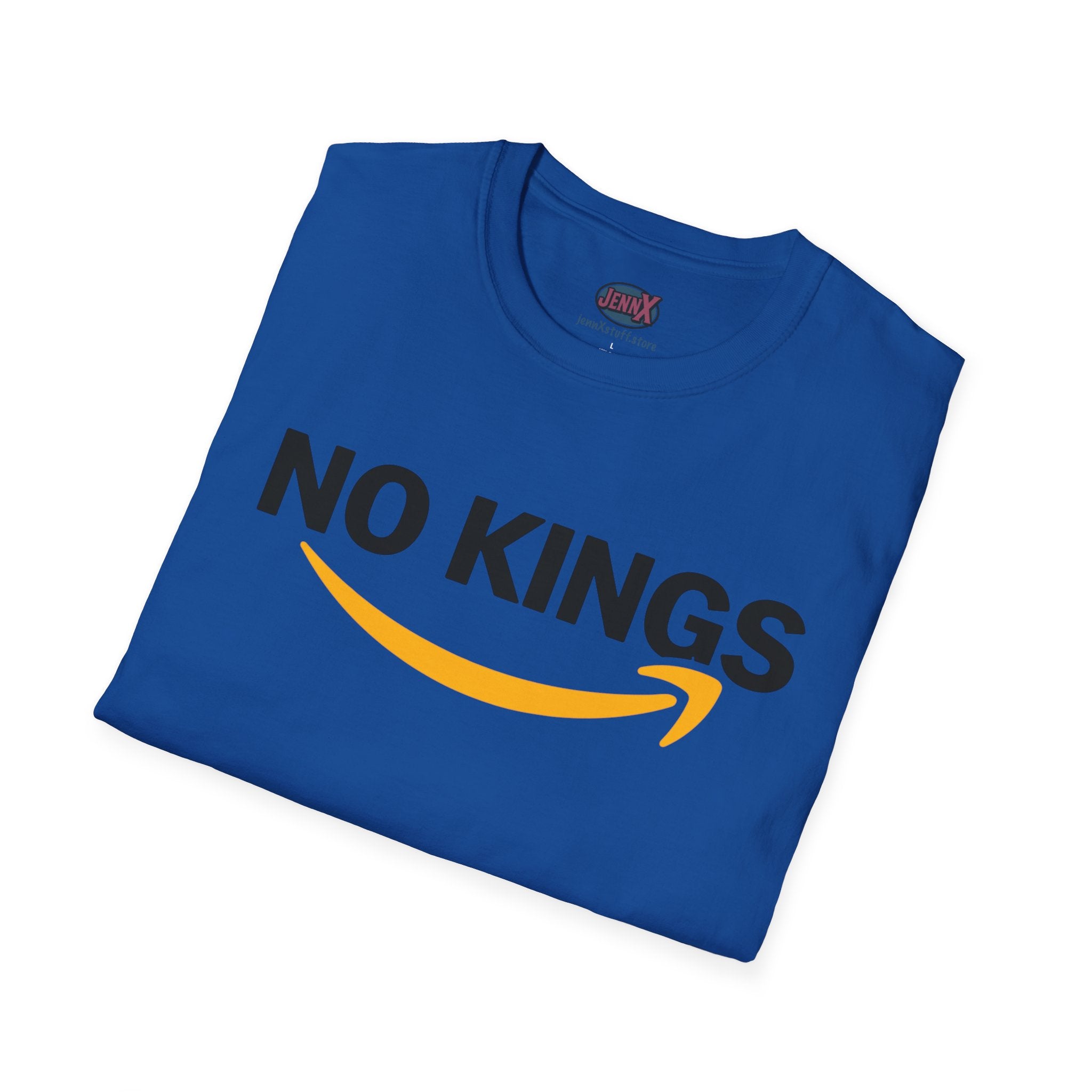 No Kings Amazon T-Shirt | Satirical Logo Parody, Graphic Tee