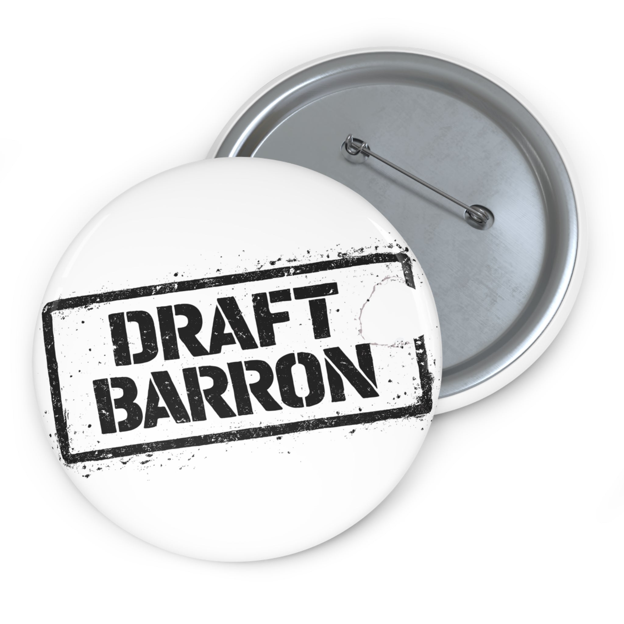 Draft Barron Pin Button | Political Stamp Logo Button