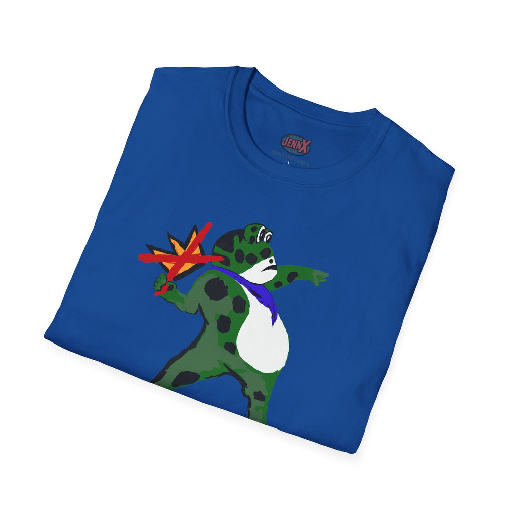 No Kings Banksy Flower Thrower inspired Protest Frog T-Shirt