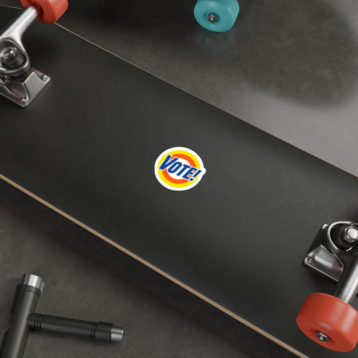 Vote! Round Sticker | Die Cut Sticker, Voter Awareness Decal