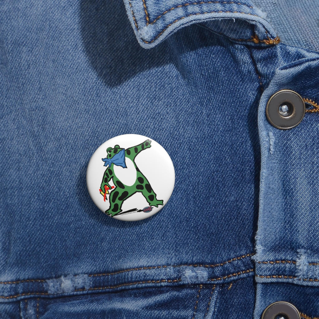 Frog Protest pin No Kings Anti Trump Antifa Banksy-Inspired Button