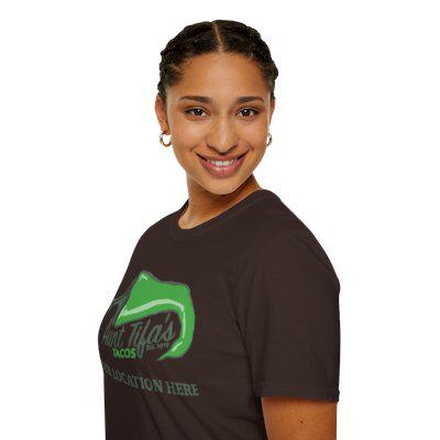 Personalized Anti-Trump Aunt Tifa's Tacos Tee - TACO Tuesday - Free Sticker!