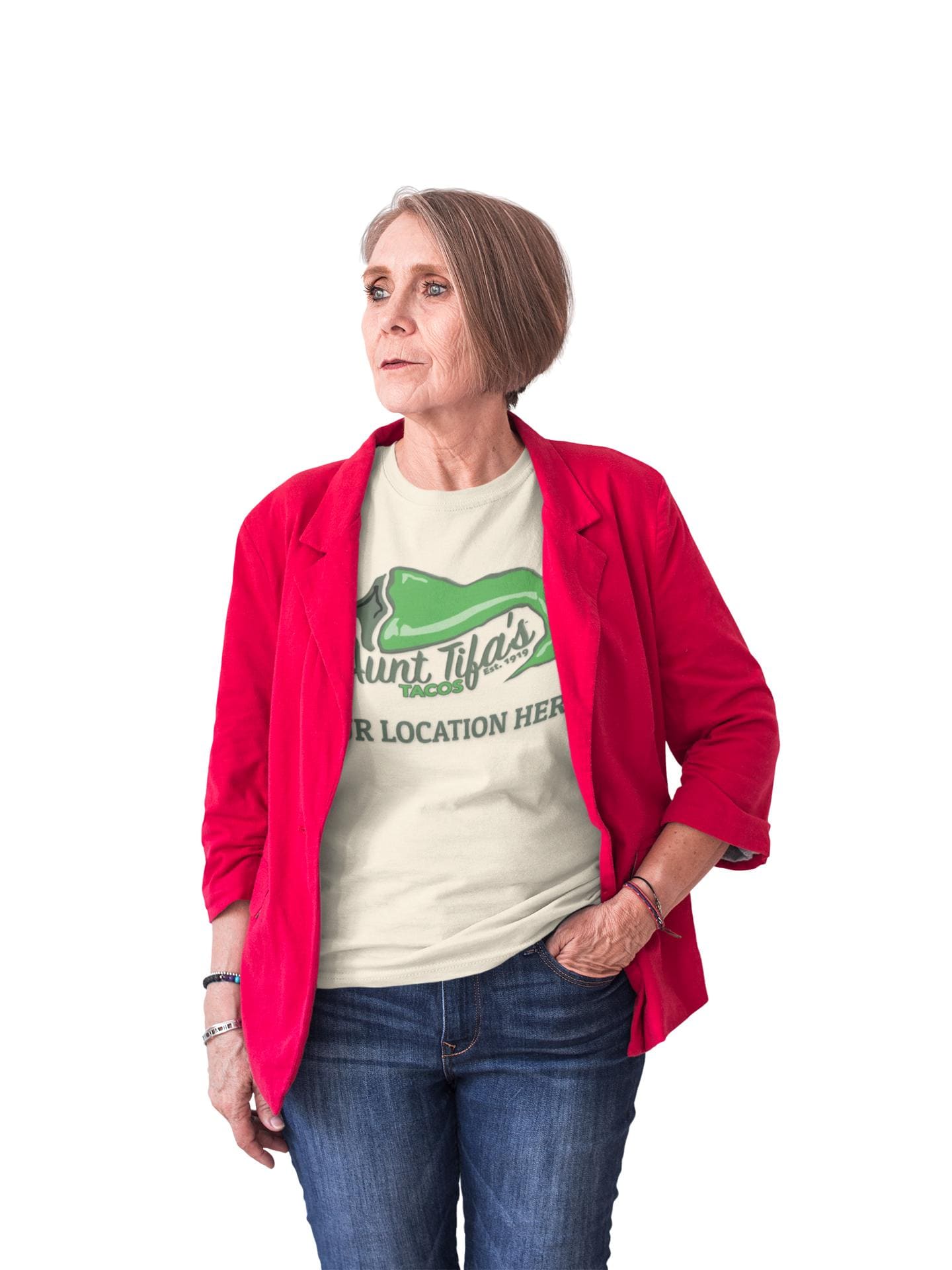 Personalized Anti-Trump Aunt Tifa's Tacos Tee - TACO Tuesday - Free Sticker!