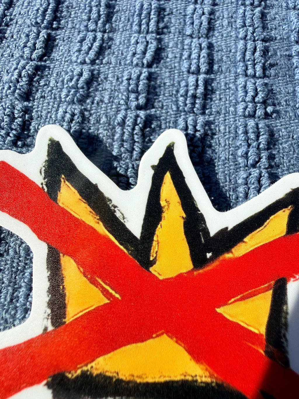 No Kings Sticker: Hand-Drawn Anti-Trump Protest Decal, Textured Artwork Vinyl Sticker