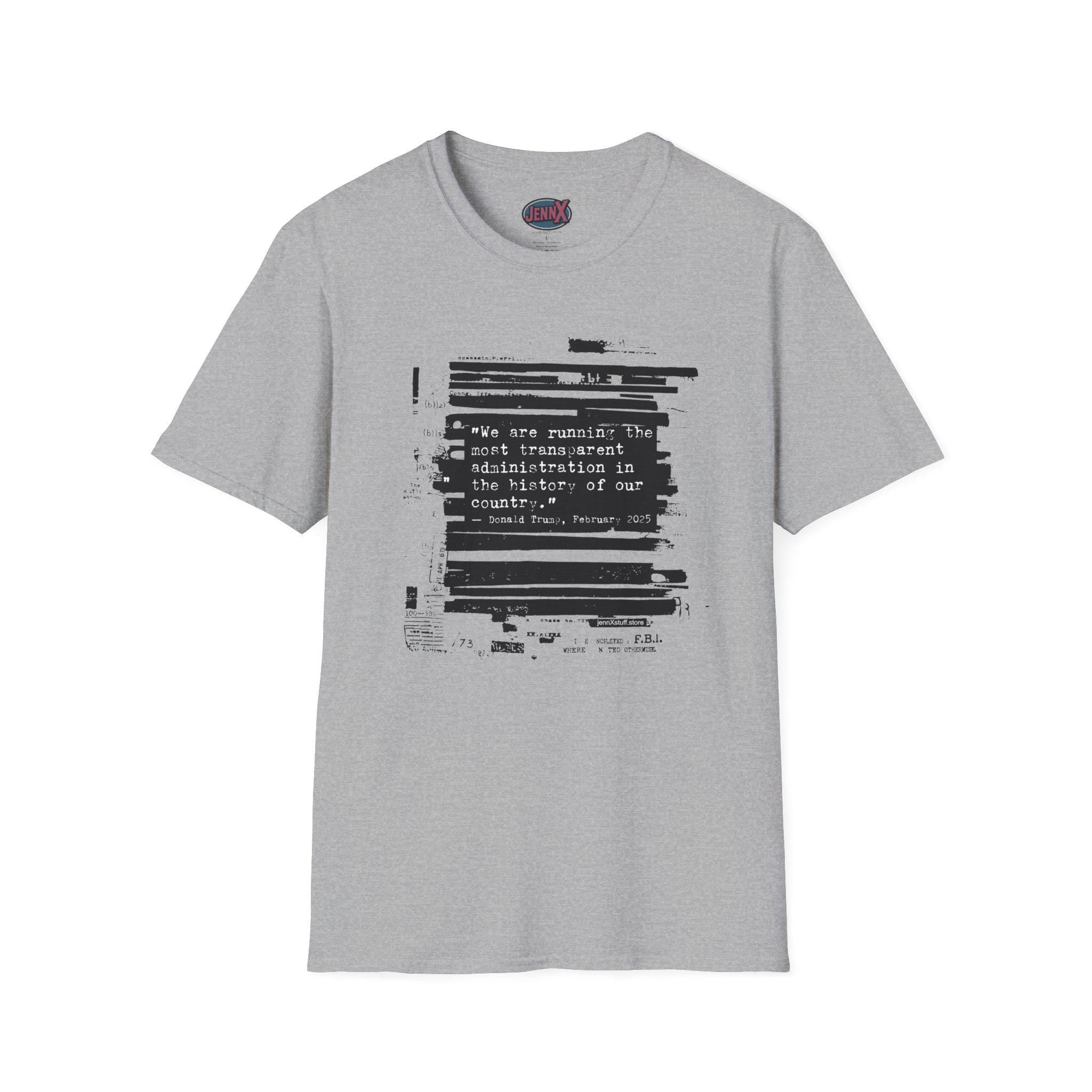 Epstein Files FBI Redacted Design shirt - Original Political Art by Independent Artist