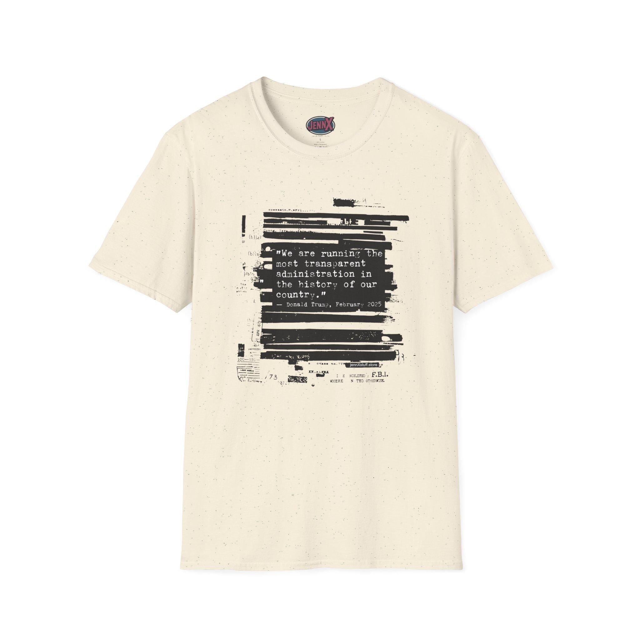 Epstein Files FBI Redacted Design shirt - Original Political Art by Independent Artist
