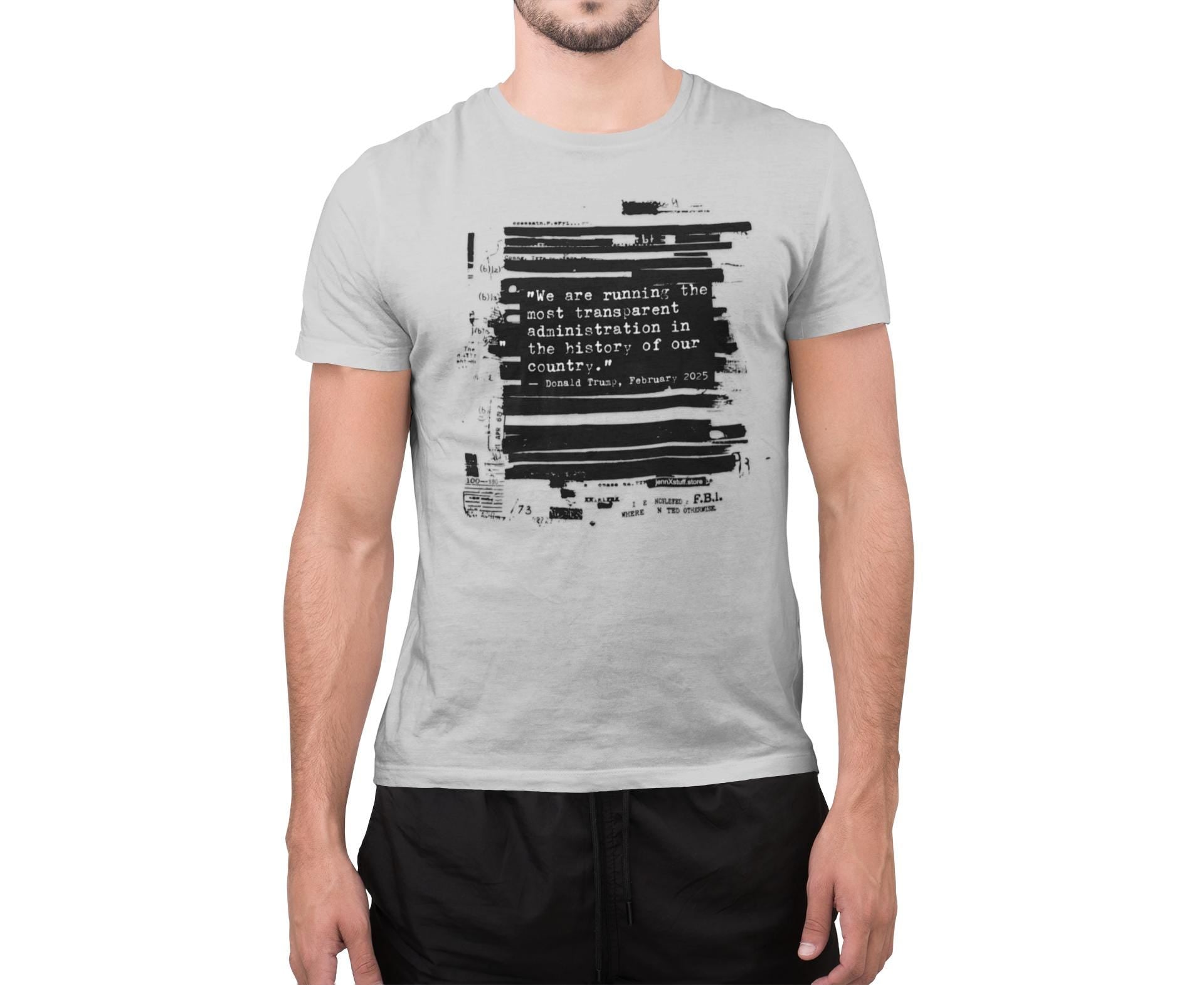 Epstein Files FBI Redacted Design shirt - Original Political Art by Independent Artist