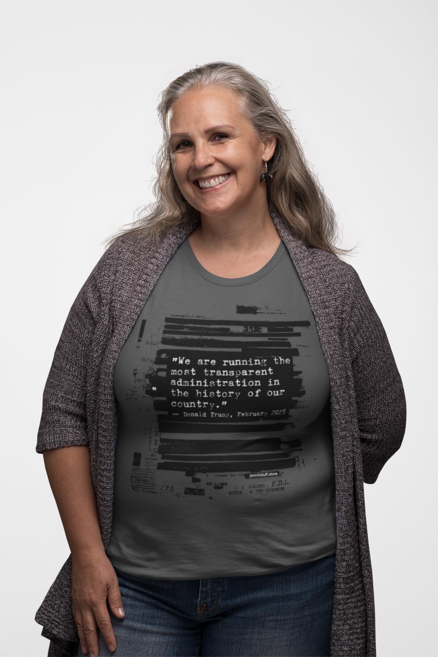 Epstein Files FBI Redacted Design shirt - Original Political Art by Independent Artist