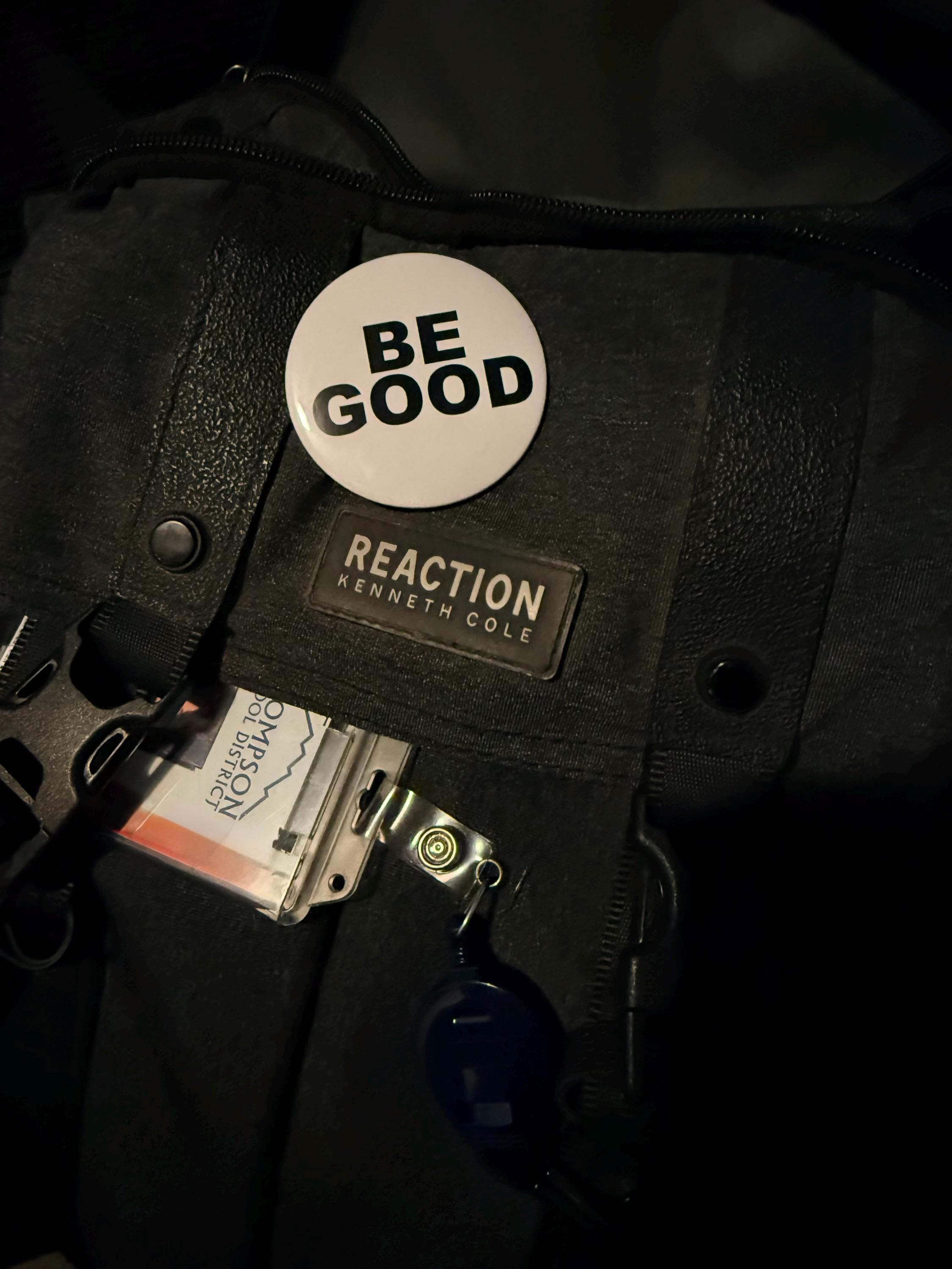 I am aware that the pin is for Renee Good, but I have to say… Walking around the halls today with my middle schoolers reading this… Priceless! It’s not political with them at all, but it is the perfect button for my bag: “I’ll BE GOOD today!!!” Awesome pin for teacher bags!
