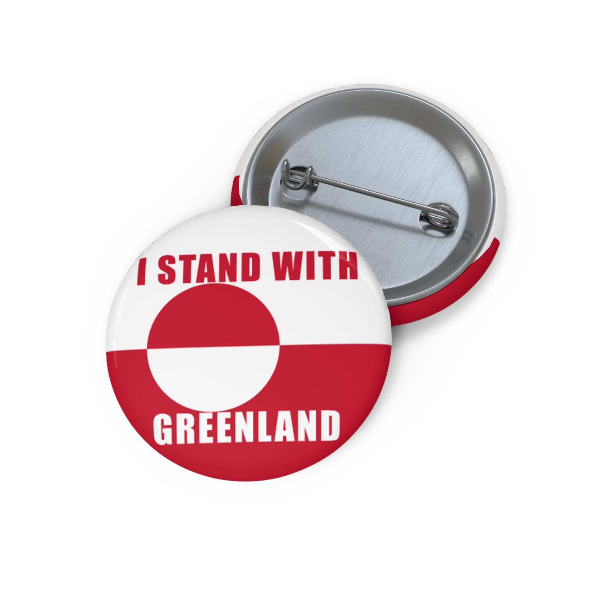 I Stand With Greenland Pin Button | Trump imperialism protest