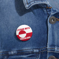 I Stand With Greenland Pin Button | Trump imperialism protest