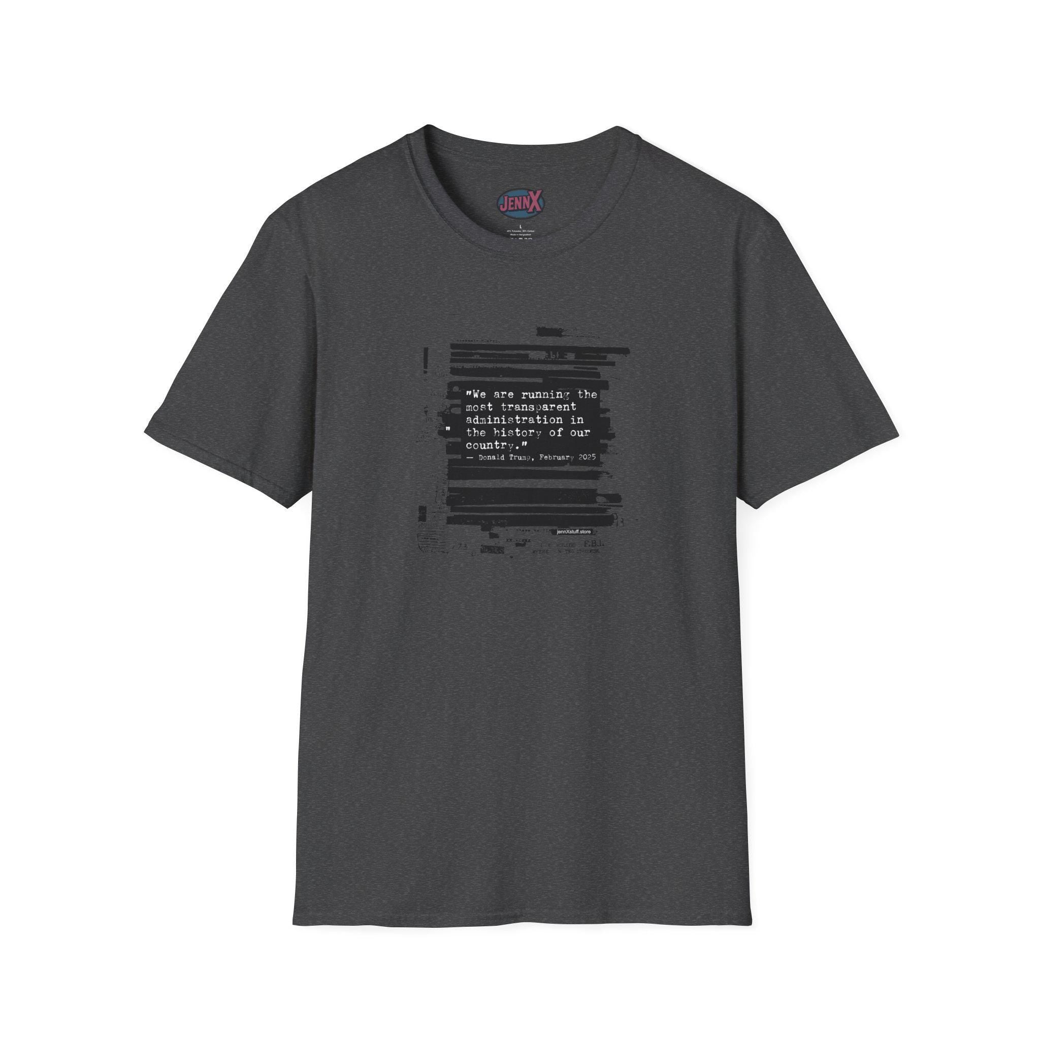 Trump Epstein Bondi Files I Most Transparent President Ever Quote tee