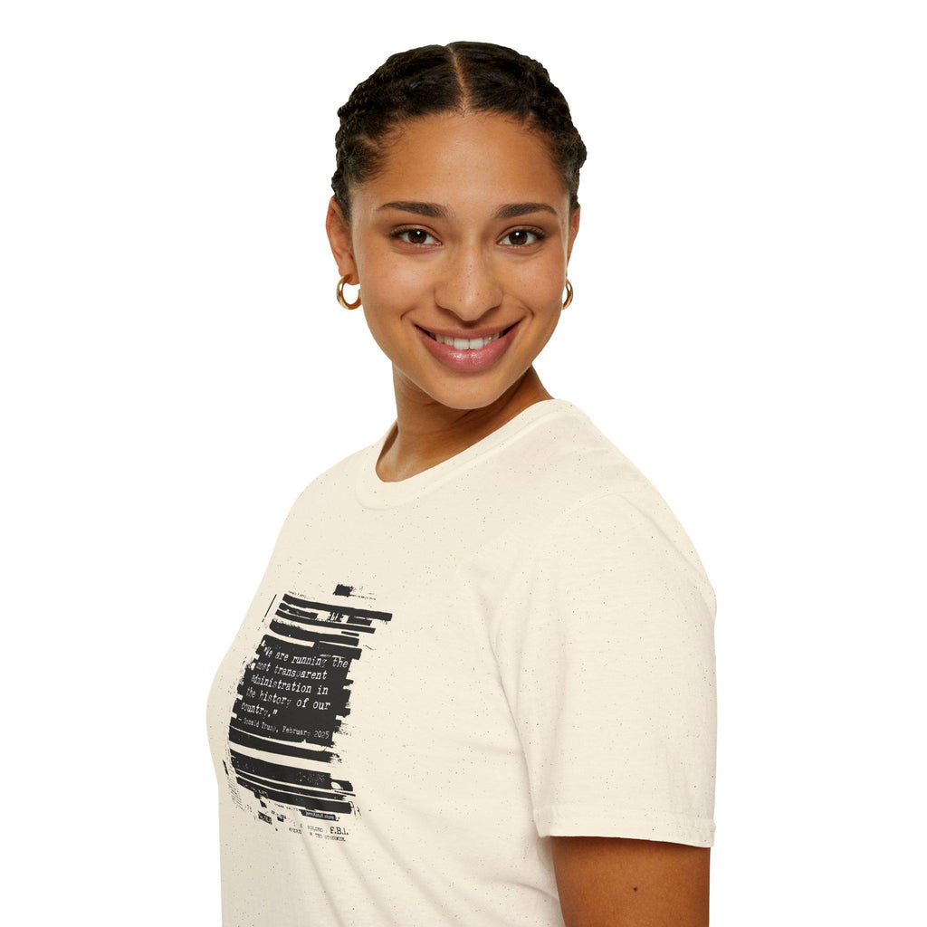 Trump Epstein Bondi Files I Most Transparent President Ever Quote tee