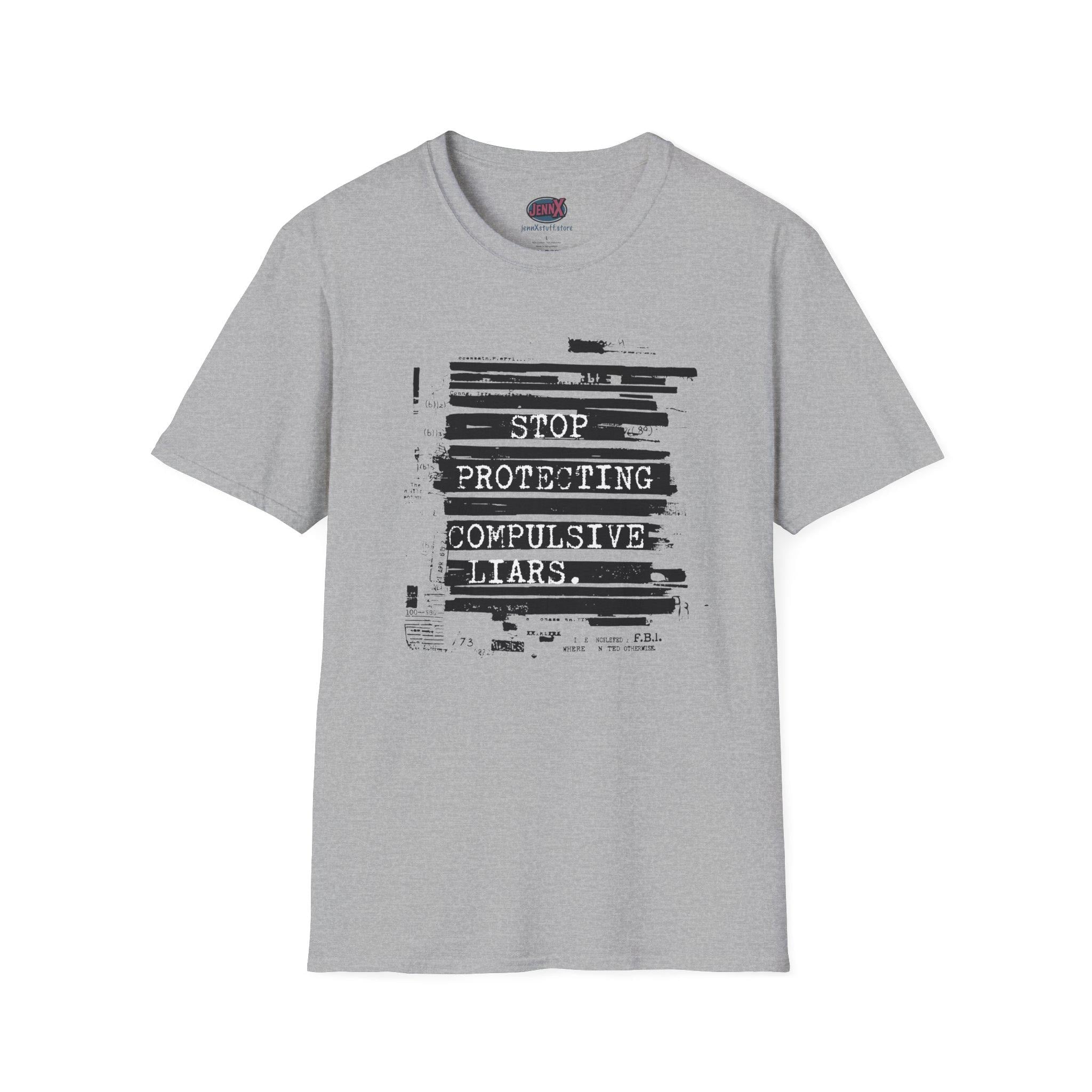 Trump-Epstein Files shirt Stop Protecting Compulsive Liars T-Shirt
