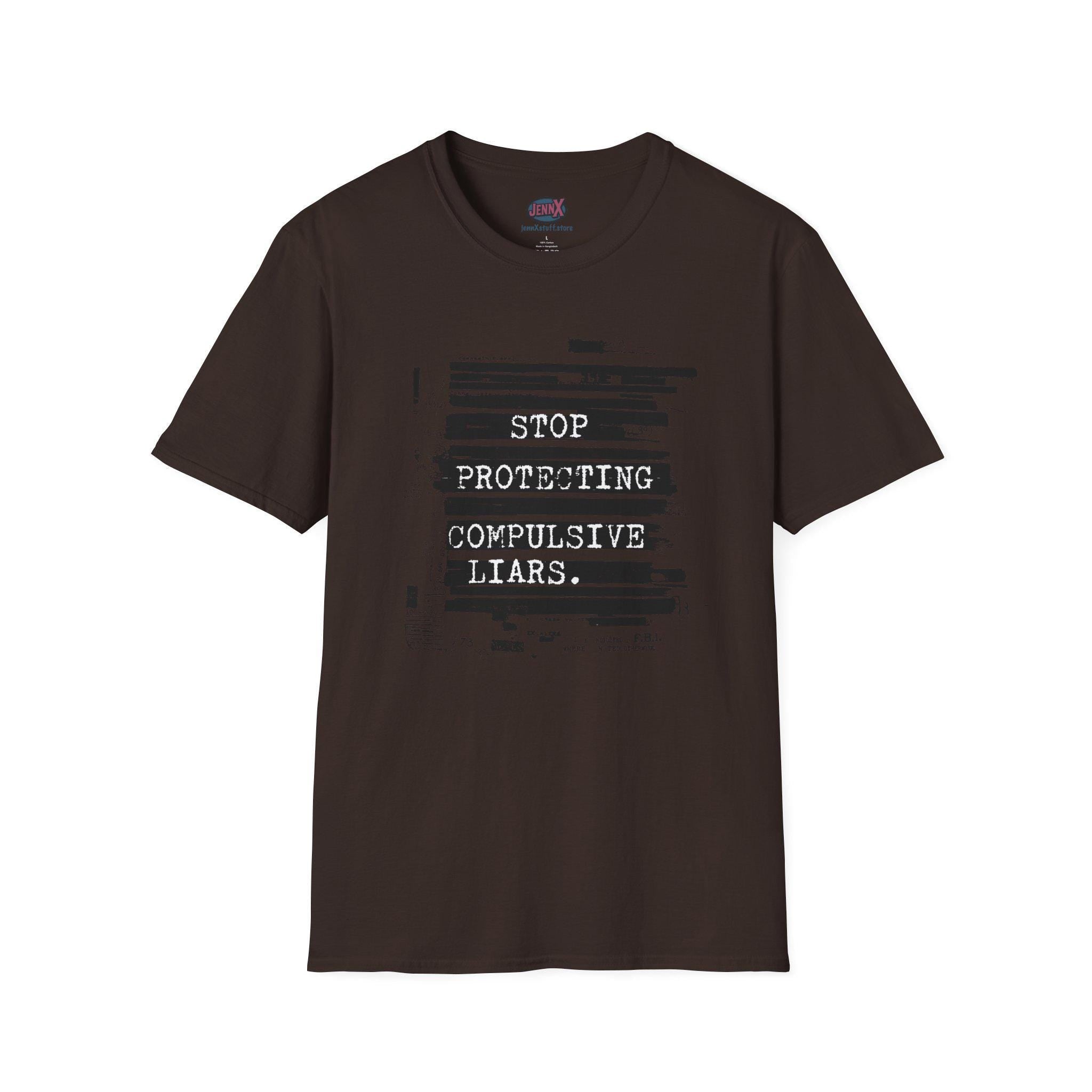 Trump-Epstein Files shirt Stop Protecting Compulsive Liars T-Shirt