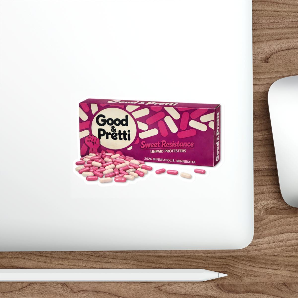 Good & Pretti original design Candy Box Die-Cut Sticker | Resist