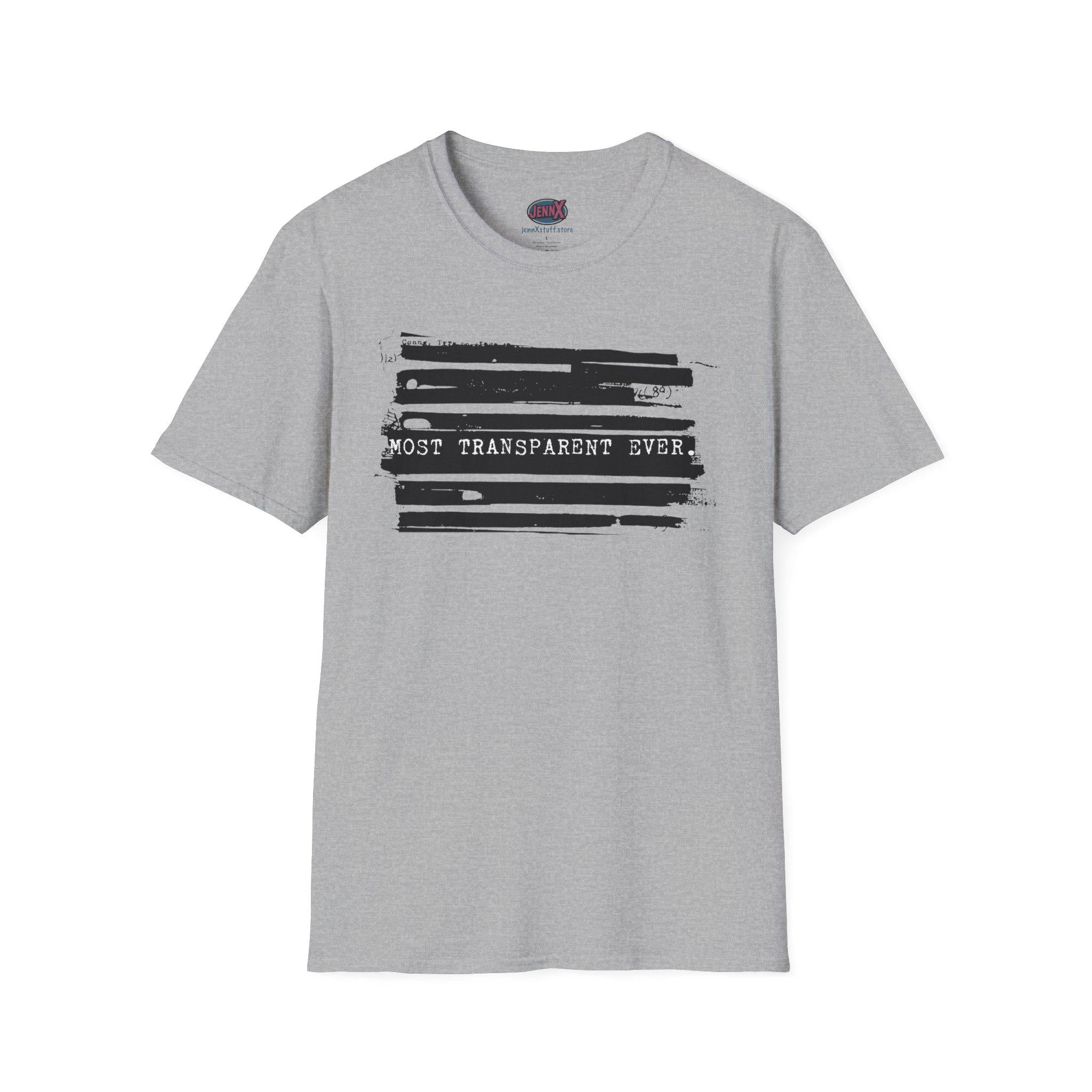 Epstein Files Redacted Shirt Design I Most Transparent Ever Anti-Trump Political T-Shirt