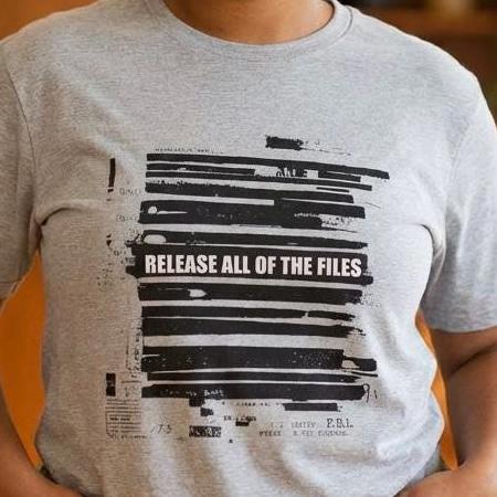 Release All of the Files T-Shirt | Redacted Epstein Files