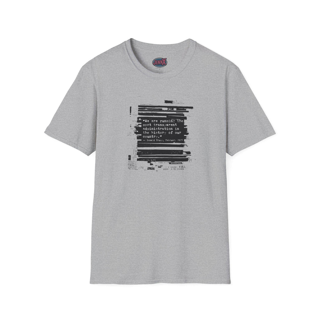 Trump Epstein Bondi Files I Most Transparent President Ever Quote tee