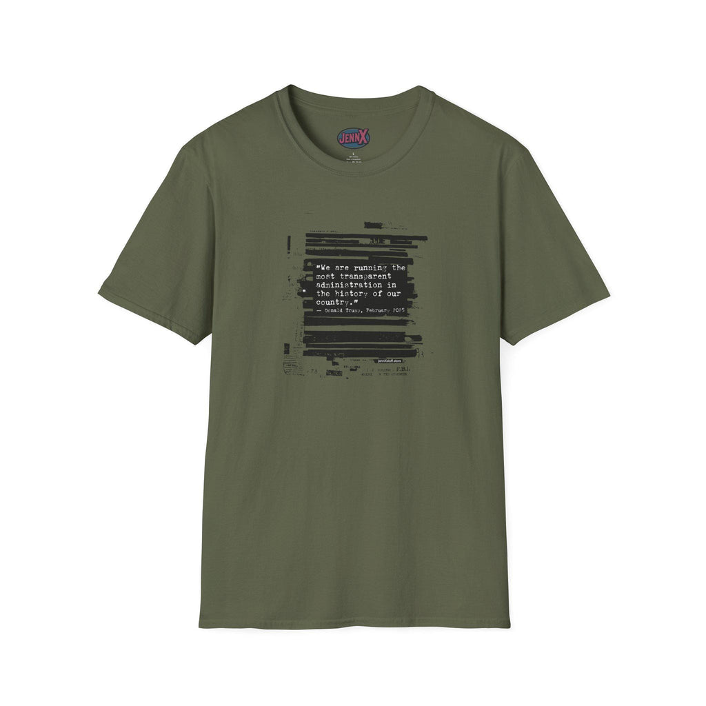 Trump Epstein Bondi Files I Most Transparent President Ever Quote tee