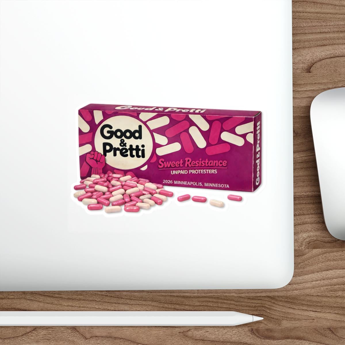 Good & Pretti original design Candy Box Die-Cut Sticker | Resist