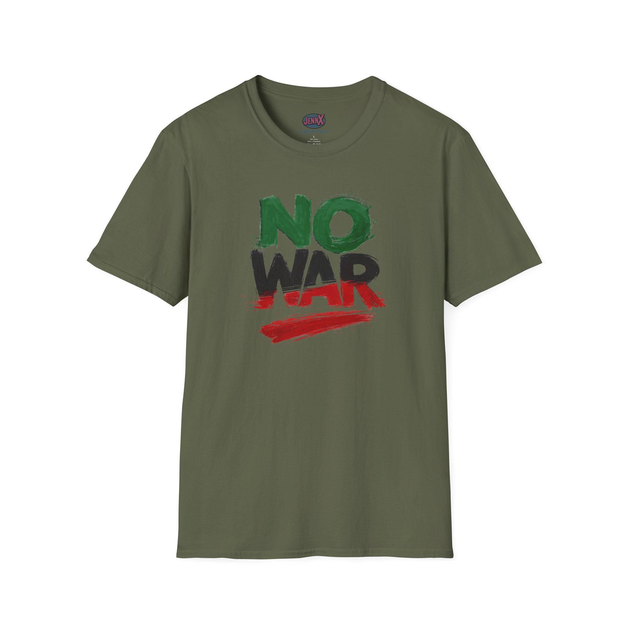 No War Iran flag colors shirt I Hand-Drawn Not AI
