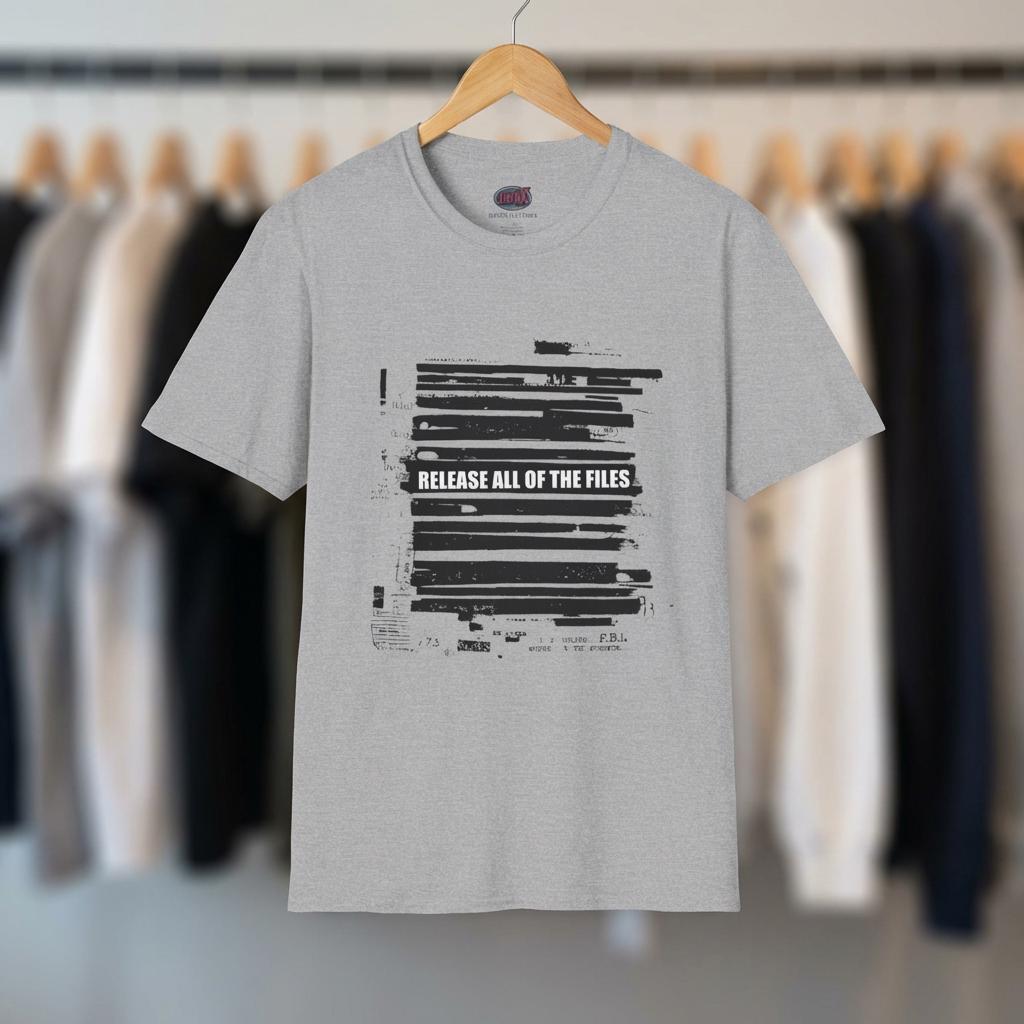 Release All of the Files T-Shirt | Redacted Epstein Files