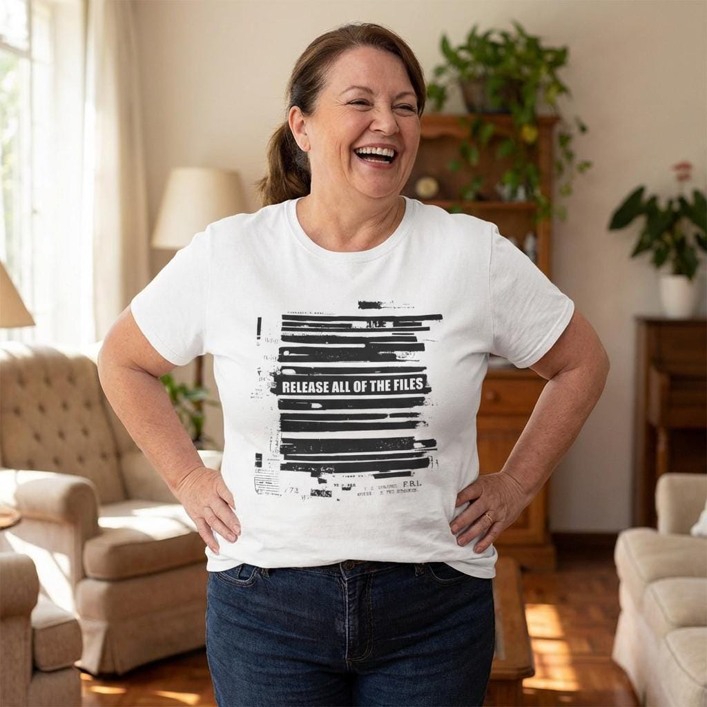 Release All of the Files T-Shirt | Redacted Epstein Files