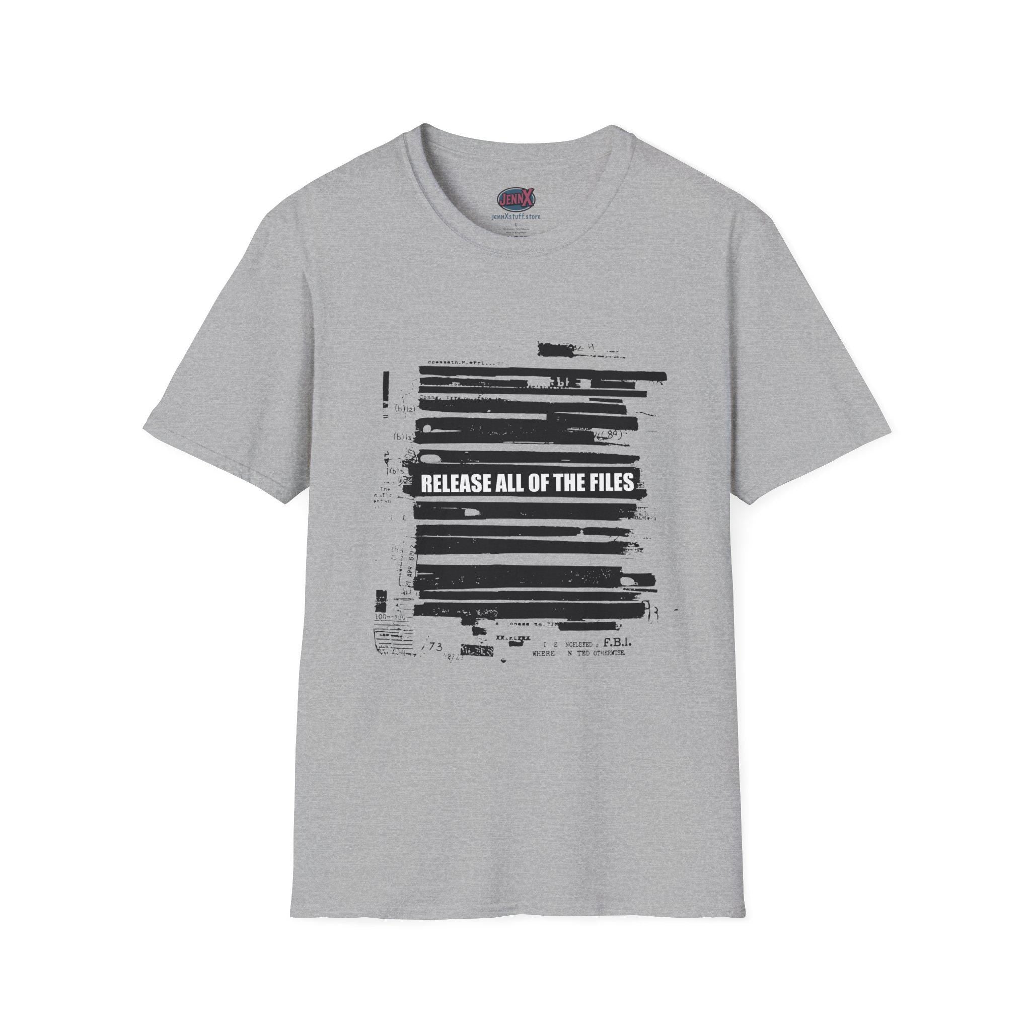 Release All of the Files T-Shirt | Redacted Epstein Files