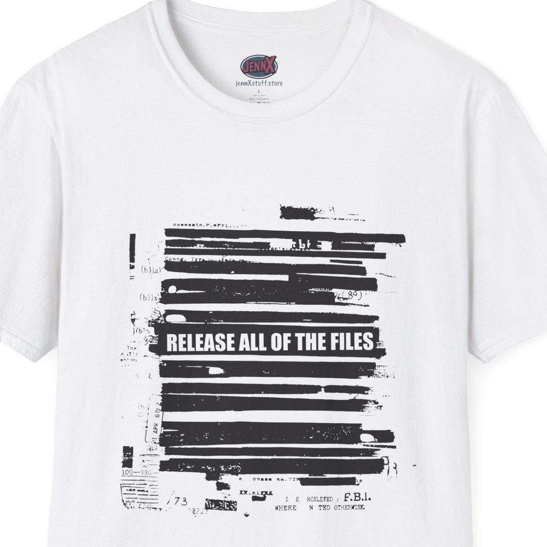 Release All of the Files T-Shirt | Redacted Epstein Files