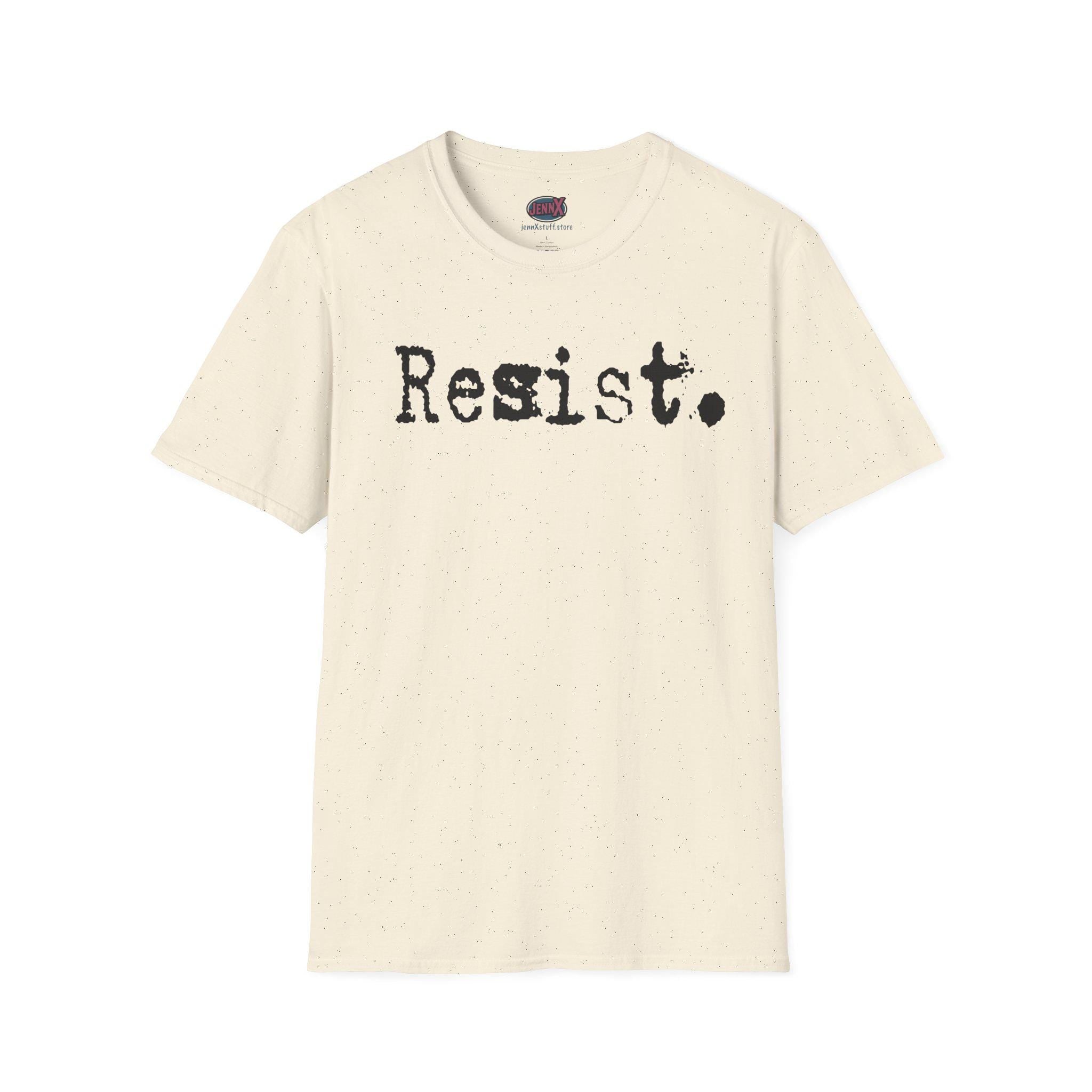 Resist. T-Shirt | Typography Protest Statement, Minimal Graphic Tee