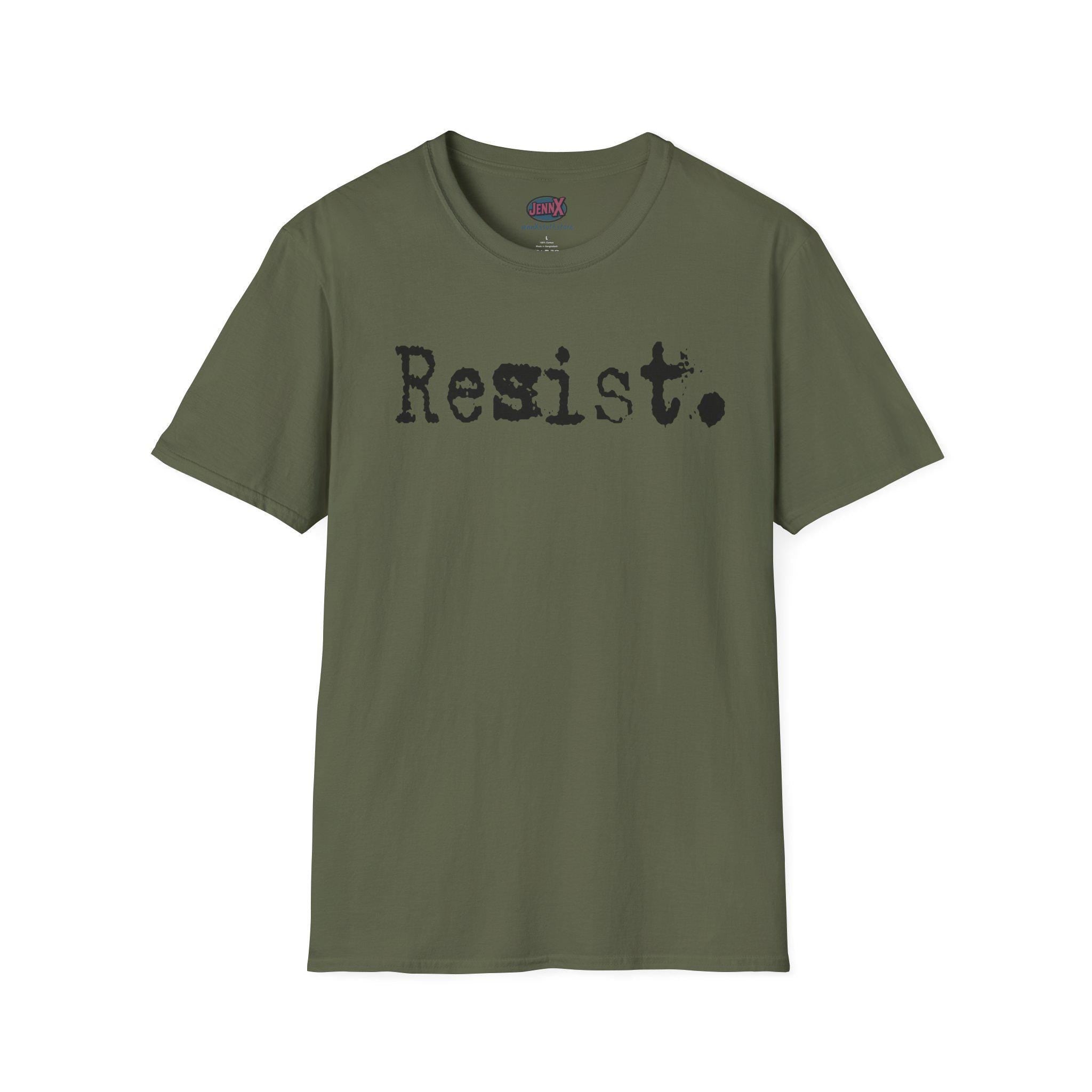 Resist. T-Shirt | Typography Protest Statement, Minimal Graphic Tee